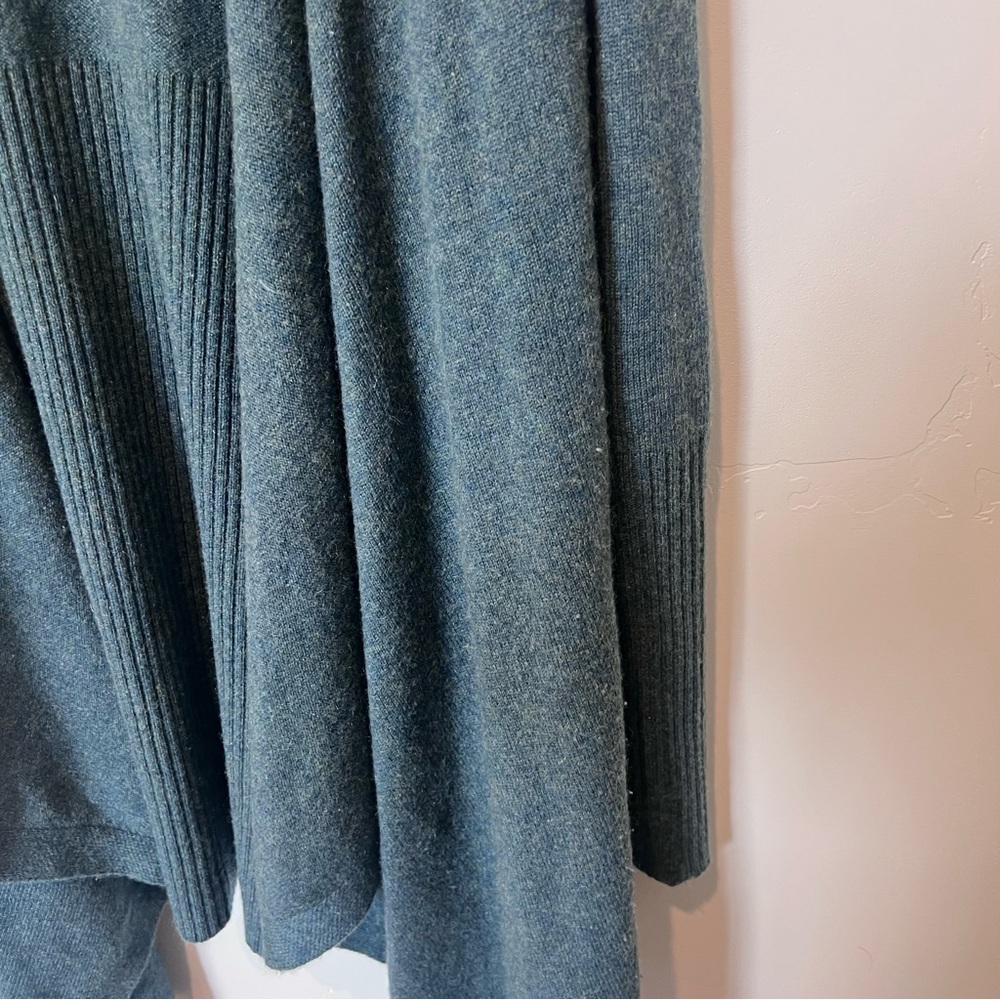 St Tropez Blue Teal Sweater Cardigan 2-Ply Cashmere Womens Large Soft Classy - Picture 6 of 12